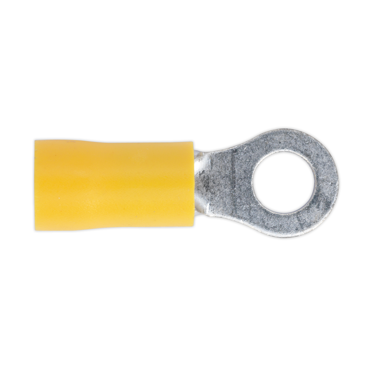 Sealey YT18 Easy-Entry Ring Terminal 5.3mm (2BA), Yellow - Pack of 100