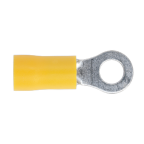 Sealey YT18 Easy-Entry Ring Terminal 5.3mm (2BA), Yellow - Pack of 100
