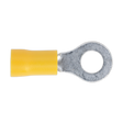 Sealey YT19 Easy-Entry Ring Terminal 6.4mm (1/4"), Yellow - Pack of 100