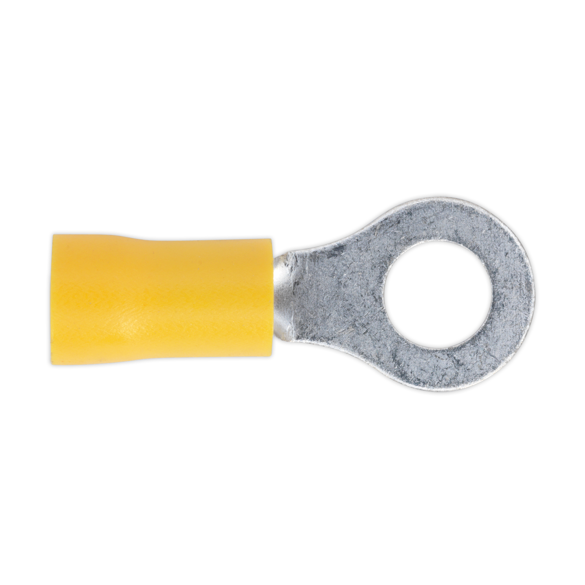 Sealey YT19 Easy-Entry Ring Terminal 6.4mm (1/4"), Yellow - Pack of 100