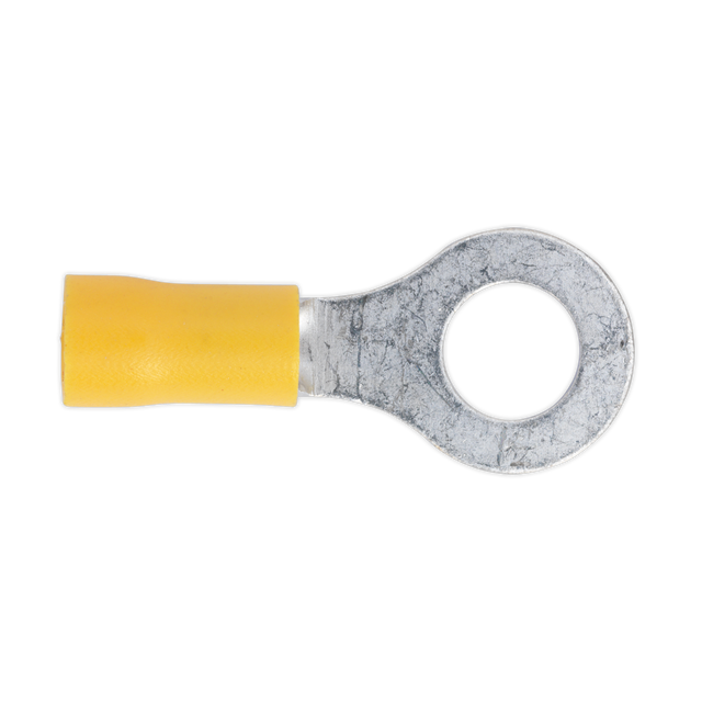 Sealey YT20 Easy-Entry Ring Terminal 8.4mm (5/16"), Yellow - Pack of 100