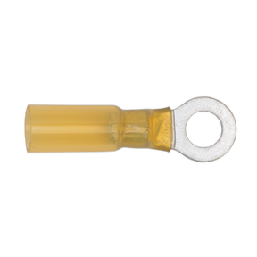 Sealey YTSR2564 Heat Shrink Ring Terminal 6.4mm, Yellow - Pack of 25