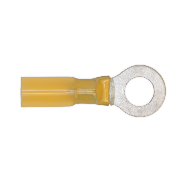 Sealey YTSR2584 Heat Shrink Ring Terminal 8.4mm, Yellow - Pack of 25