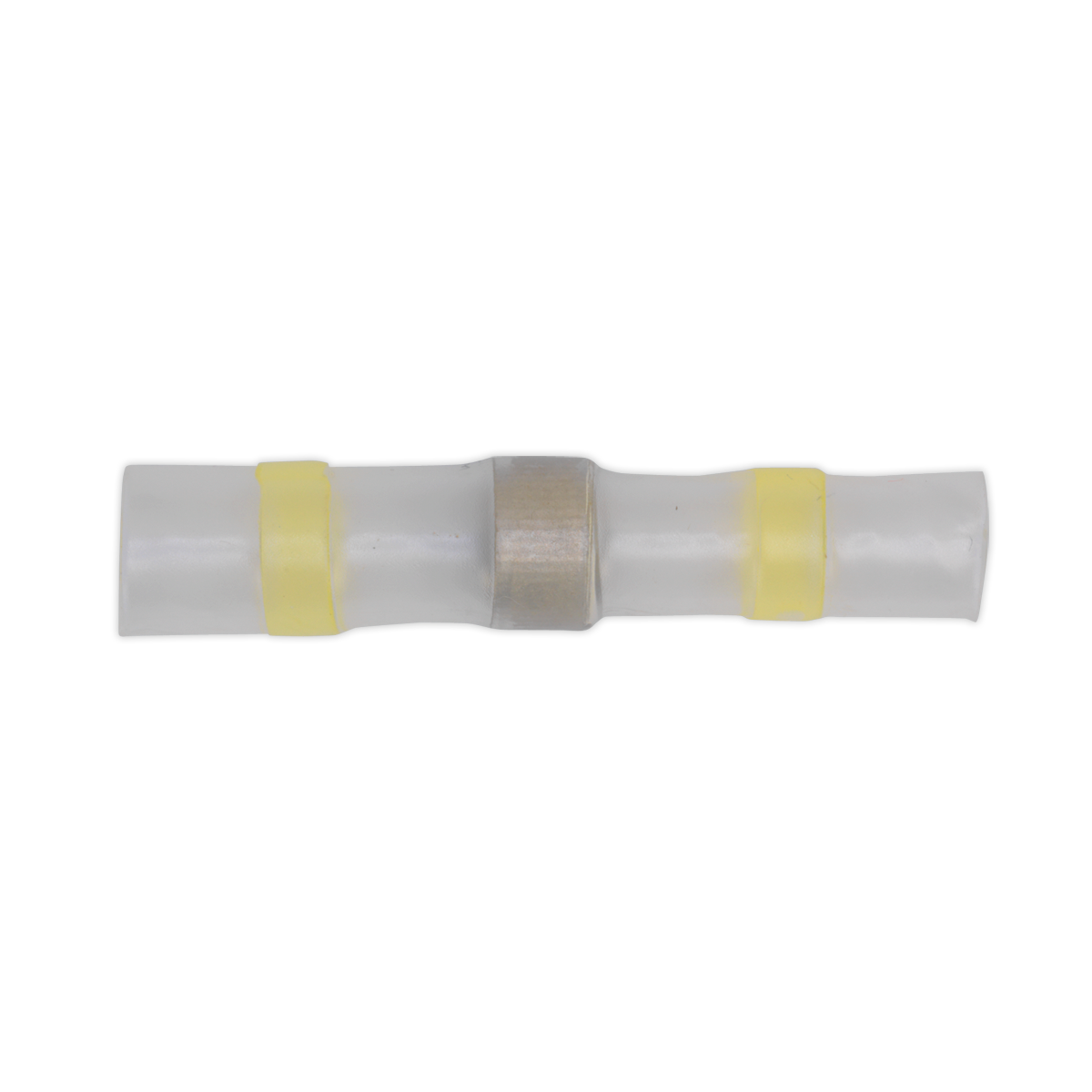 Sealey YTSSB25 Heat Shrink Butt Connector Solder Terminal 12-10 AWG, Yellow - Pack of 25