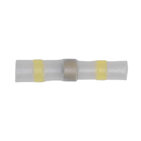 Sealey YTSSB25 Heat Shrink Butt Connector Solder Terminal 12-10 AWG, Yellow - Pack of 25