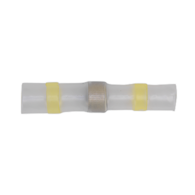 Sealey YTSSB25 Heat Shrink Butt Connector Solder Terminal 12-10 AWG, Yellow - Pack of 25