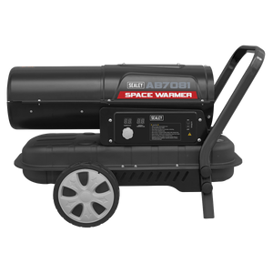Sealey AB7081 Space Warmer® Paraffin/Kerosene/Diesel Heater 70,000Btu/hr with Wheels