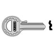 ABUS 65 Series Key Blanks - 65/30 30mm Old Profile Key Blank - ABUKB02688 - Abus - Trade Counter Direct