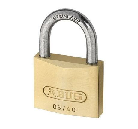 ABUS 65IB/30 Brass Padlocks Stainless Steel Shackle - 65IB/30 30mm Keyed 6304 - ABUKA37812 - Abus - Trade Counter Direct