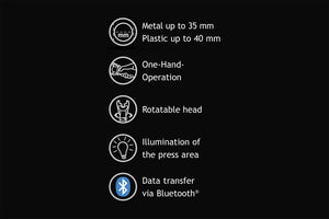 Novopress ACO103 Pressing Tool - 3x Profile-M  Jaws - 2x 2Ah Battery Kit