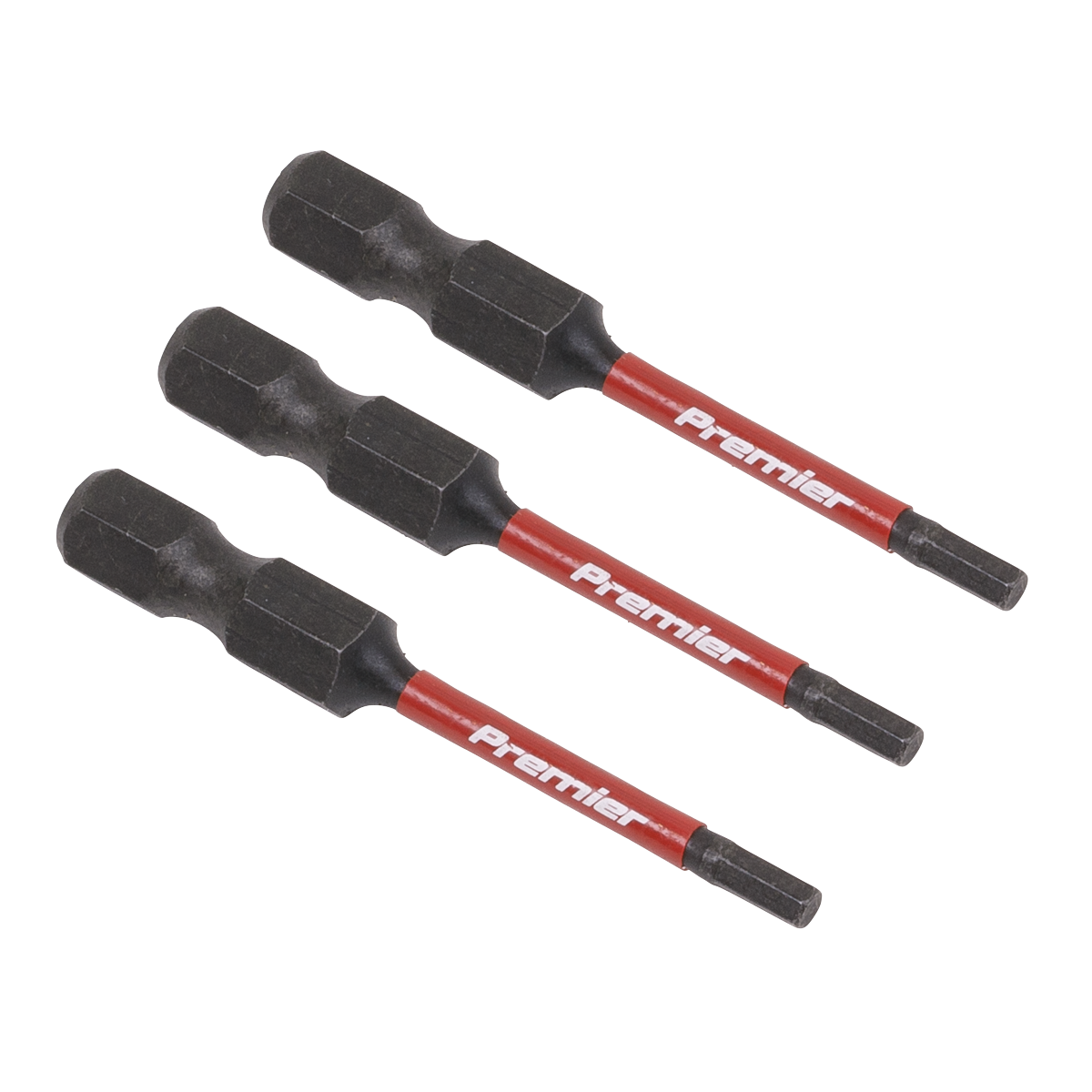 Sealey AK8235 Hex 2.5mm Impact Power Tool Bits 50mm - 3pc