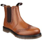 Amblers Dalby Pull On Brogue Boot - Tan (24280 - 40039) - 24280-40039-06 - Amblers - Trade Counter Direct