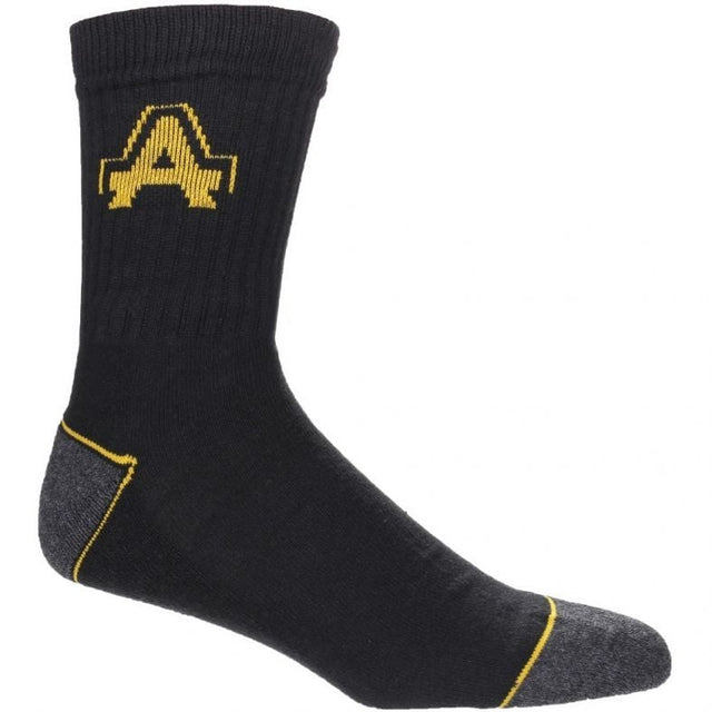 Amblers Safety Amblers Heavy Duty Work Socks 3 pack - Black - Size Itm (23852 - 39298 - 01) - 23852-39298-01 - Amblers Safety - Trade Counter Direct