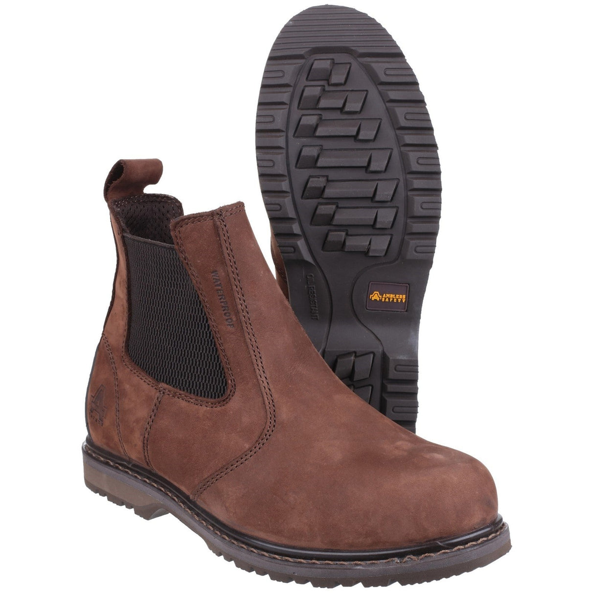 Amblers Safety AS148 Sperrin Lightweight Waterproof Pull On Dealer Safety Boot - Brown (24187 - 39856) - 24187-39856-02 - Amblers Safety - Trade Counter Direct
