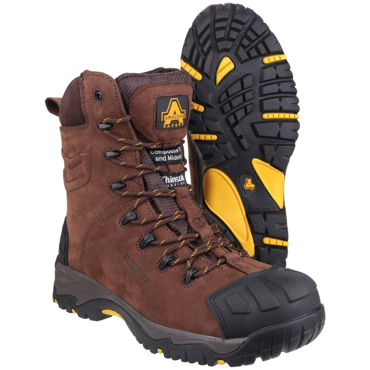 Amblers Safety AS995 Pillar Hi - leg Safety Boot - Brown - 24196-39865-04 - Amblers Safety - Trade Counter Direct