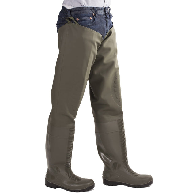 Amblers Safety Forth Thigh Safety Wader - Green (24879 - 41144) - 24879-41144-02 - Amblers Safety - Trade Counter Direct