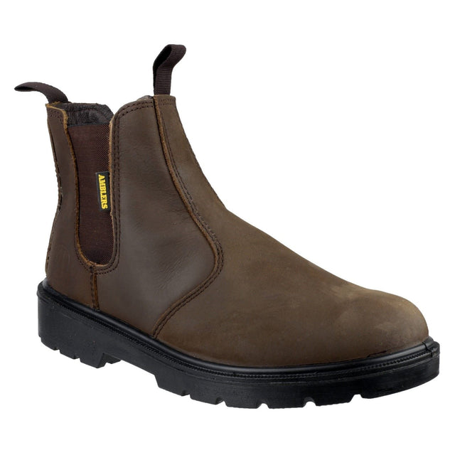 Amblers Safety FS128 Hardwearing Pull On Safety Dealer Boot - Brown (15890 - 20755) - 15890-20755-01 - Amblers Safety - Trade Counter Direct