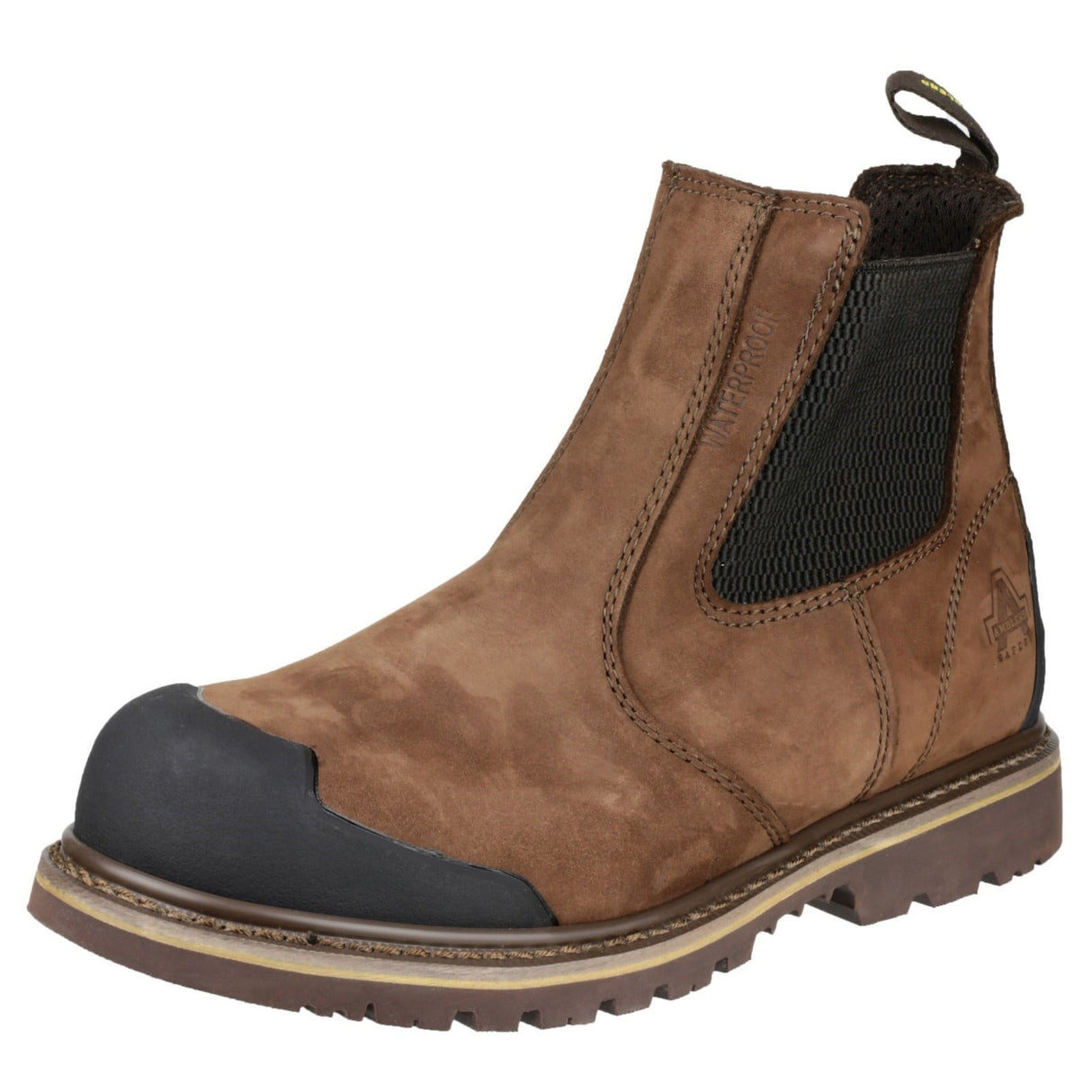 Amblers Safety FS225 Goodyear Welted Waterproof Pull On Chelsea Safety Boot - Brown (20433 - 32276) - 20433-32276-06 - Amblers Safety - Trade Counter Direct