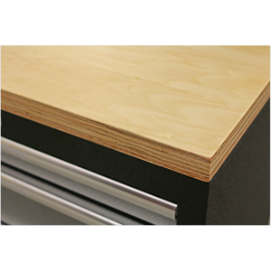 Sealey APMSSTACK02W Superline Pro 2.0m Storage System - Wood Worktop
