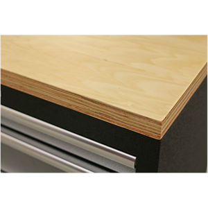 Sealey APMSSTACK01W Superline Pro 4.9m Storage System - Wood Worktop