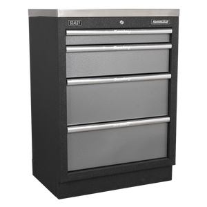 Sealey APMSSTACK01W Superline Pro 4.9m Storage System - Wood Worktop