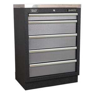 Sealey APMSSTACK01W Superline Pro 4.9m Storage System - Wood Worktop