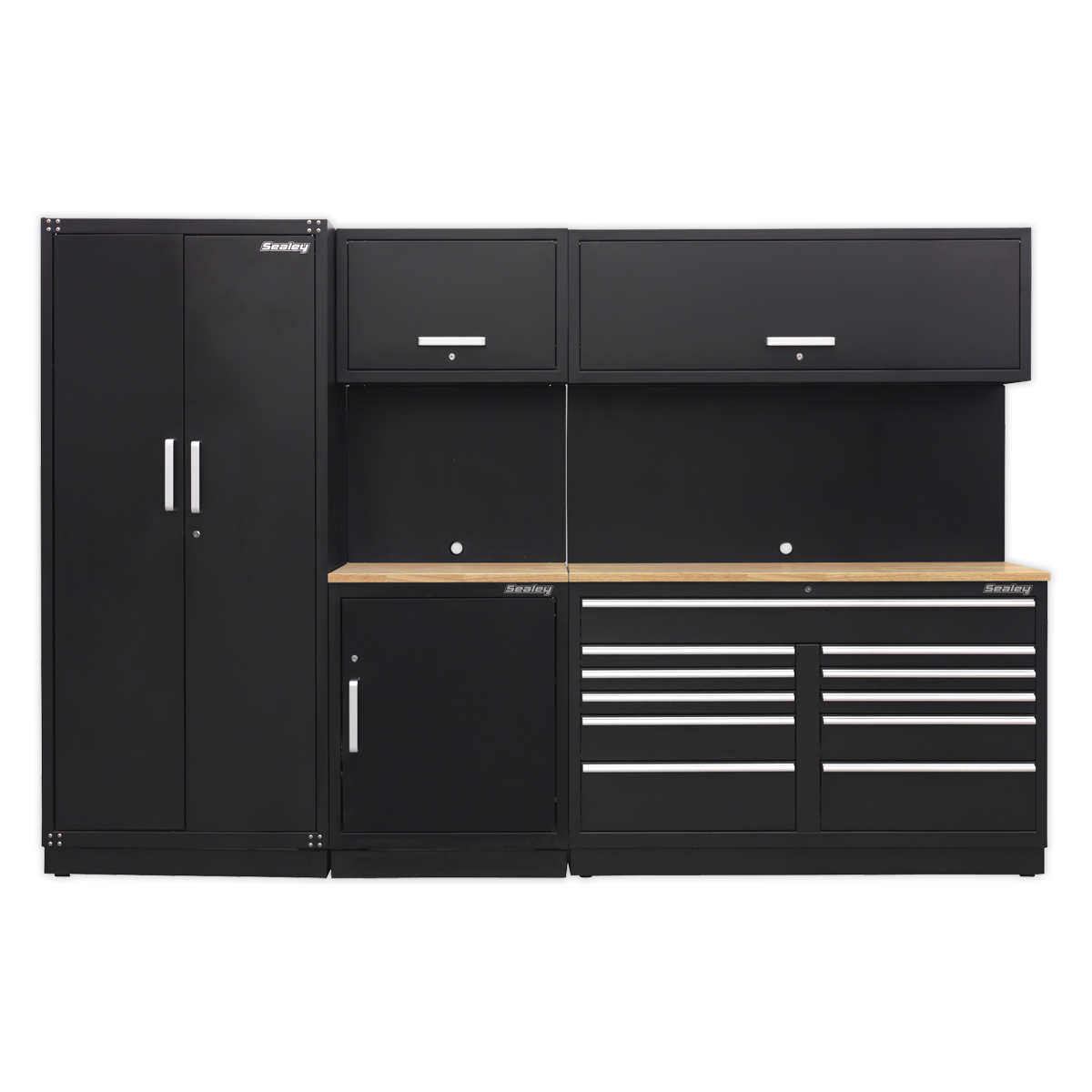 Sealey APMSCOMBO2W Premier 3.3m Storage System - Oak Worktop