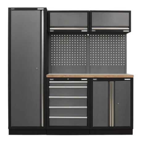 Sealey APMSSTACK02W Superline Pro 2.0m Storage System - Wood Worktop