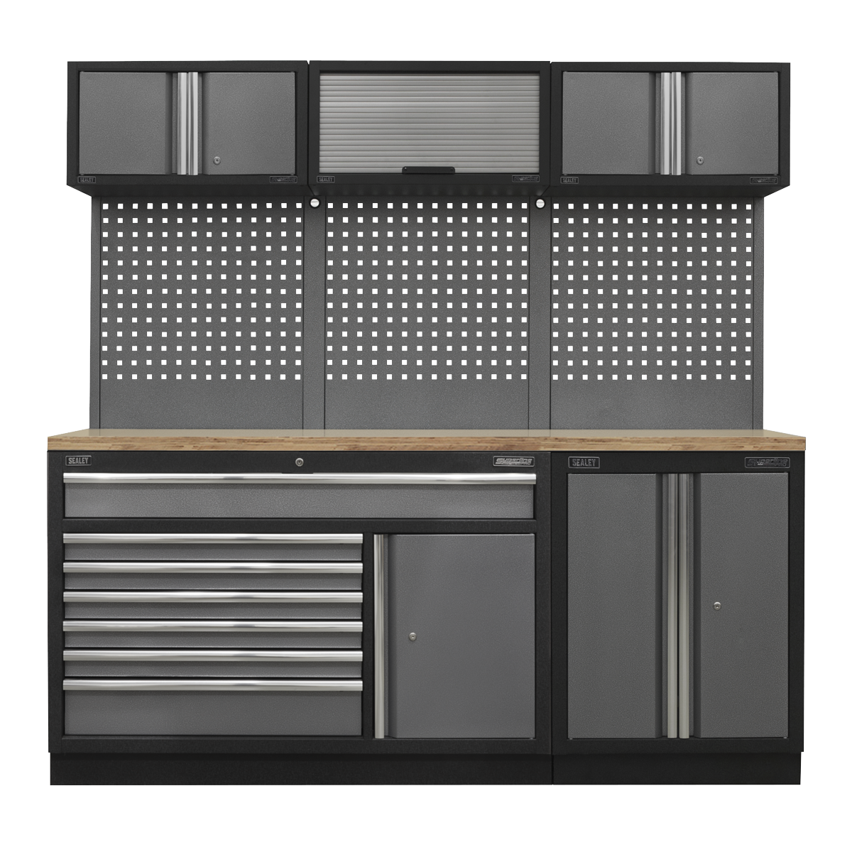 Sealey APMSSTACK11W Superline Pro 2.04m Storage System - Pressed Wood Worktop