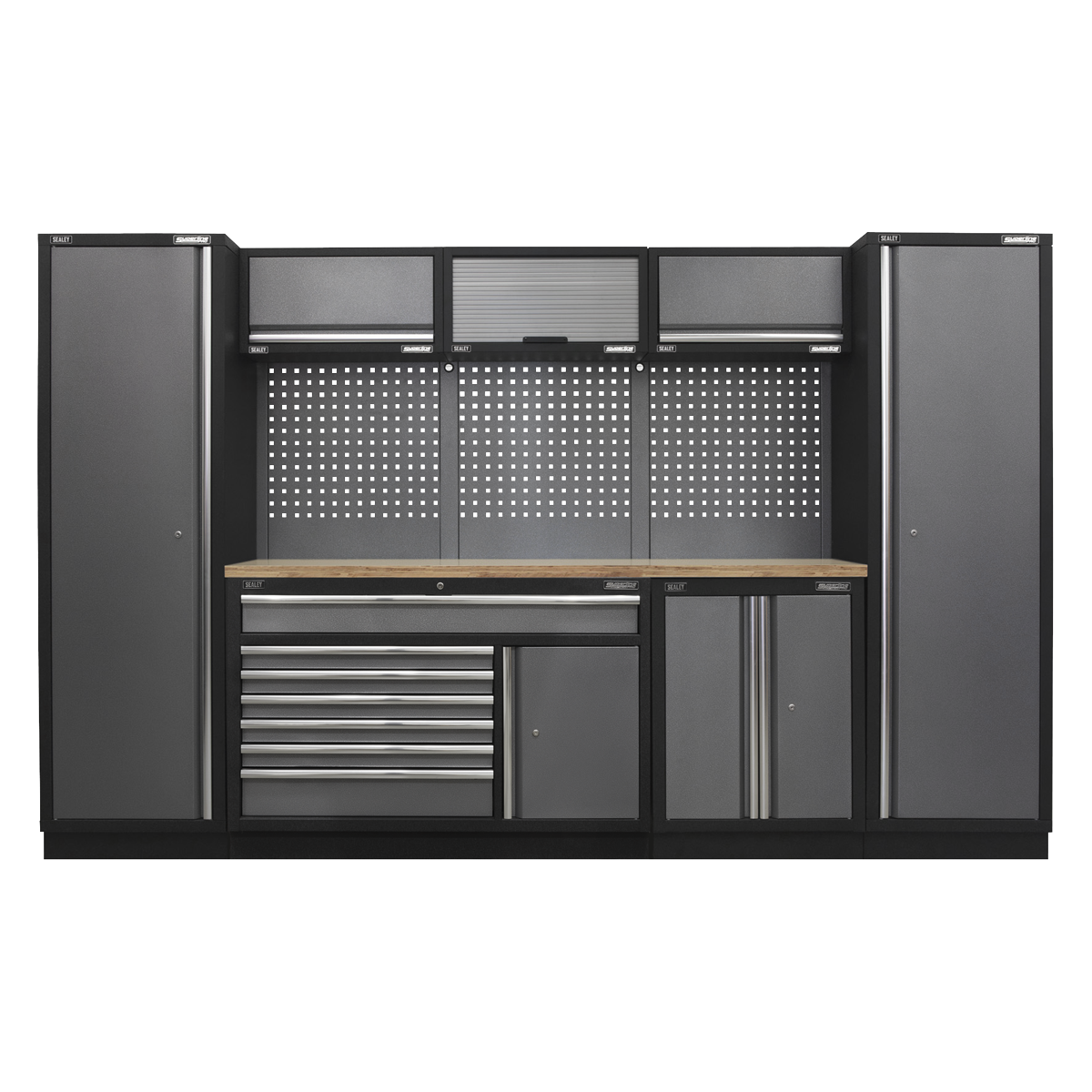 Sealey APMSSTACK13W Superline Pro 3.24m Storage System - Pressed Wood Worktop