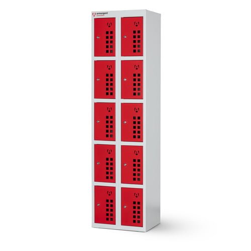 Armorgard Powerstation, 10 Door Battery Charging Locker Bank - PWS10 - PWS10 - Armorgard - Trade Counter Direct