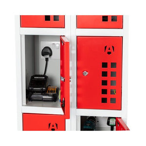 Armorgard Powerstation, 10 Door Battery Charging Locker Bank - PWS10 - PWS10 - Armorgard - Trade Counter Direct