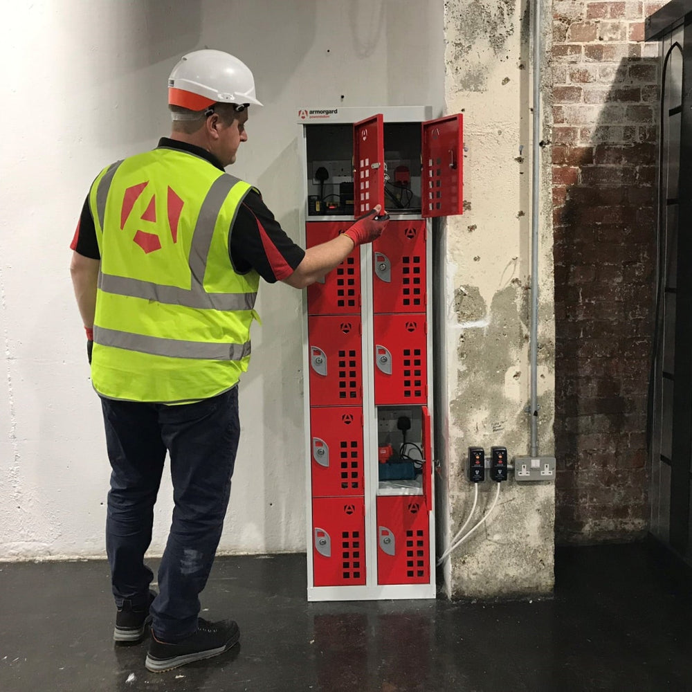 Armorgard Powerstation, 10 Door Battery Charging Locker Bank - PWS10 - PWS10 - Armorgard - Trade Counter Direct