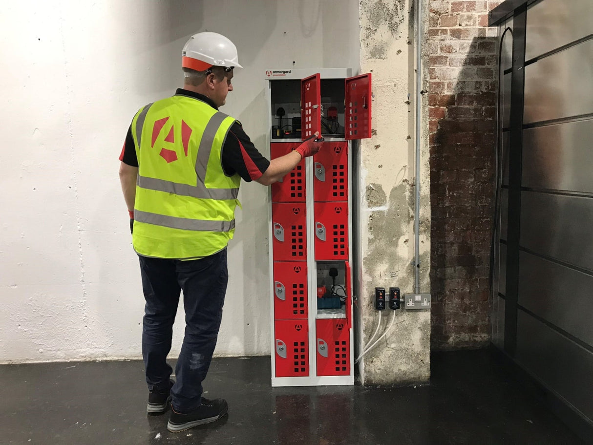 Armorgard Powerstation, 10 Door Battery Charging Locker Bank - PWS10 - PWS10 - Armorgard - Trade Counter Direct