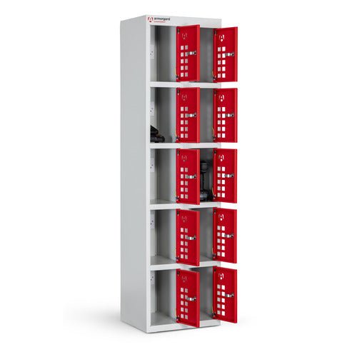 Armorgard Powerstation, 10 Door Battery Charging Locker Bank - PWS10 - PWS10 - Armorgard - Trade Counter Direct