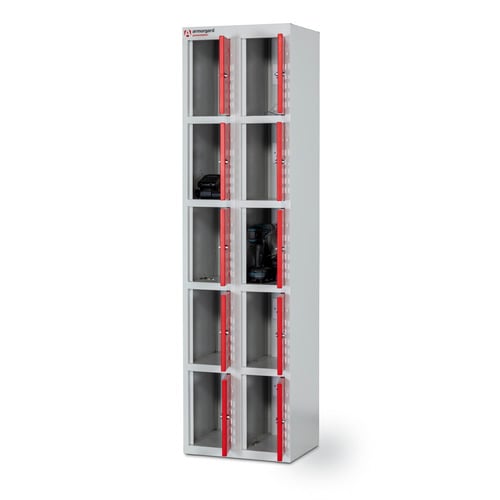 Armorgard Powerstation, 10 Door Battery Charging Locker Bank - PWS10 - PWS10 - Armorgard - Trade Counter Direct