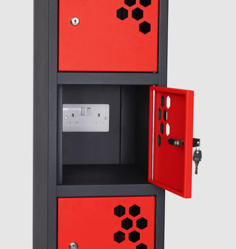 Armorgard Powerstation, 6 Door Battery Charging Locker Bank - PWS6 - PWS6 - Armorgard - Trade Counter Direct