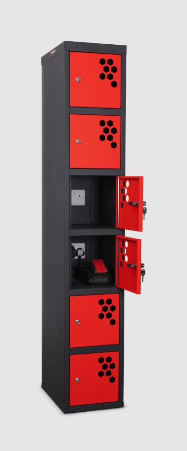 Armorgard Powerstation, 6 Door Battery Charging Locker Bank - PWS6 - PWS6 - Armorgard - Trade Counter Direct