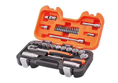Bahco - 34 Piece 3/8" Square Drive Socket Set - XMS23SOC38 - XMS23SOC38 - Bahco - Trade Counter Direct