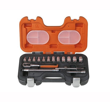 Bahco S160 Socket Set 16 Piece 1/4in Drive - 16 Piece Set - BAHS160 - Bahco - Trade Counter Direct