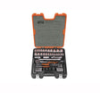 Bahco S800 Socket Set 77 Piece 1/4 & 1/2in Drive - 77 Piece Set - BAHS800 - Bahco - Trade Counter Direct