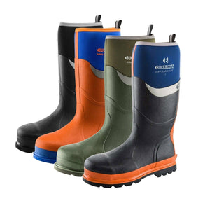 Buckbootz BBZ8000 360° High Visibility Neoprene/Rubber Safety Wellington Boot with Ankle Protection