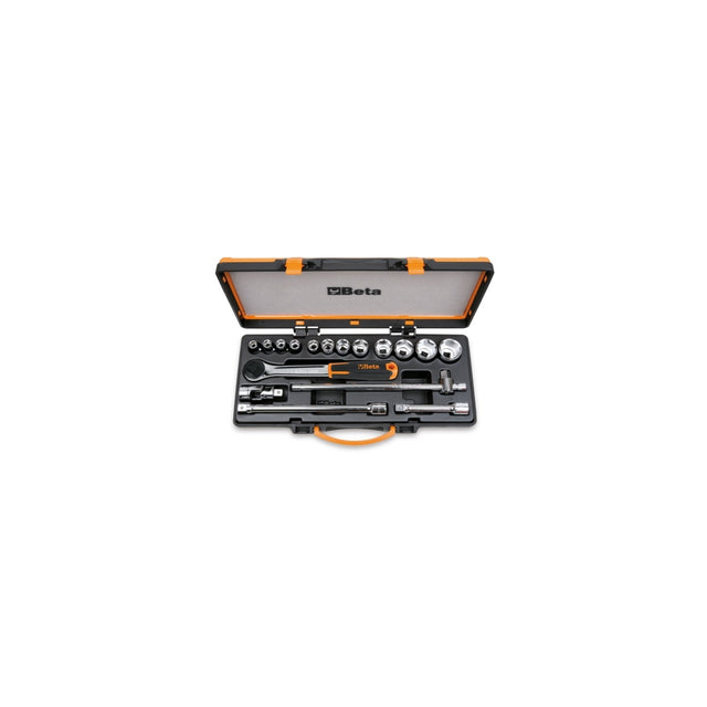 Beta 1/2 Inch Drive Socket Set With 12 Sockets And 5 Accessories - 920/25 - 920A/C12X - WEB-009200933 - Beta - Trade Counter Direct