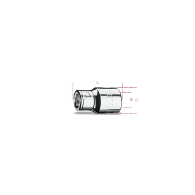 Beta 1/2 Inch Female Square Bit Holder Socket 10 Mm - 867PE - 867/2 - WEB-008670601 - Beta - Trade Counter Direct