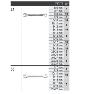 Beta 173 - Piece Wrench Assortment With Hooks Without Panel - 6600 M/29 - WEB-066009040 - Beta - Trade Counter Direct