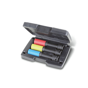 Beta 3 - Piece Long Impact Socket Set For Wheel Nuts With Polymeric Inserts 17 - 19 - 21 Mm - 720LCL - 720LCL/C3 - WEB-007200753 - Beta - Trade Counter Direct