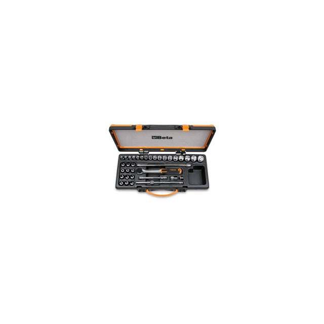 Beta 3/8 Inch Drive Socket And Socket Driver Set, 34 Pieces - 910PE - 910B/C29 - WEB-009100945 - Beta - Trade Counter Direct