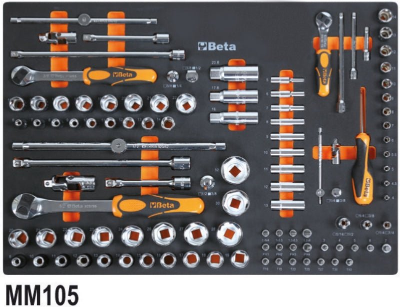 Beta 5945VUM - Assortment of 199 Tools in EVA Foam Trays (059451011) - 059451011 - Beta - Trade Counter Direct