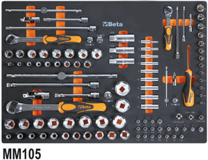 Beta 5945VUM - Assortment of 199 Tools in EVA Foam Trays (059451011) - 059451011 - Beta - Trade Counter Direct