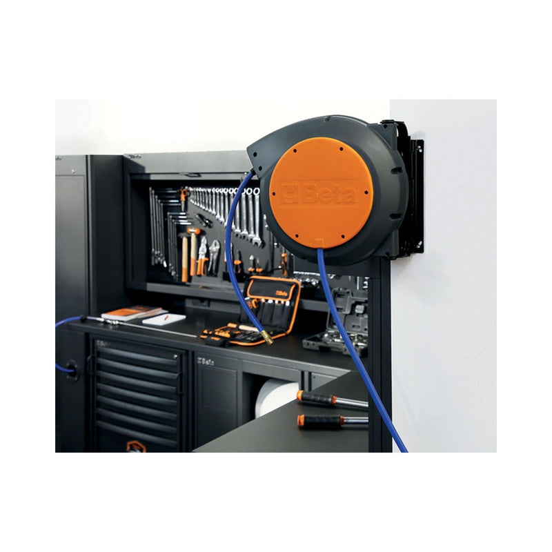 Beta Automatic hose reel, shockproof plastic body, for air or water - 1900S 8X10 - WEB-019000080 - Beta - Trade Counter Direct